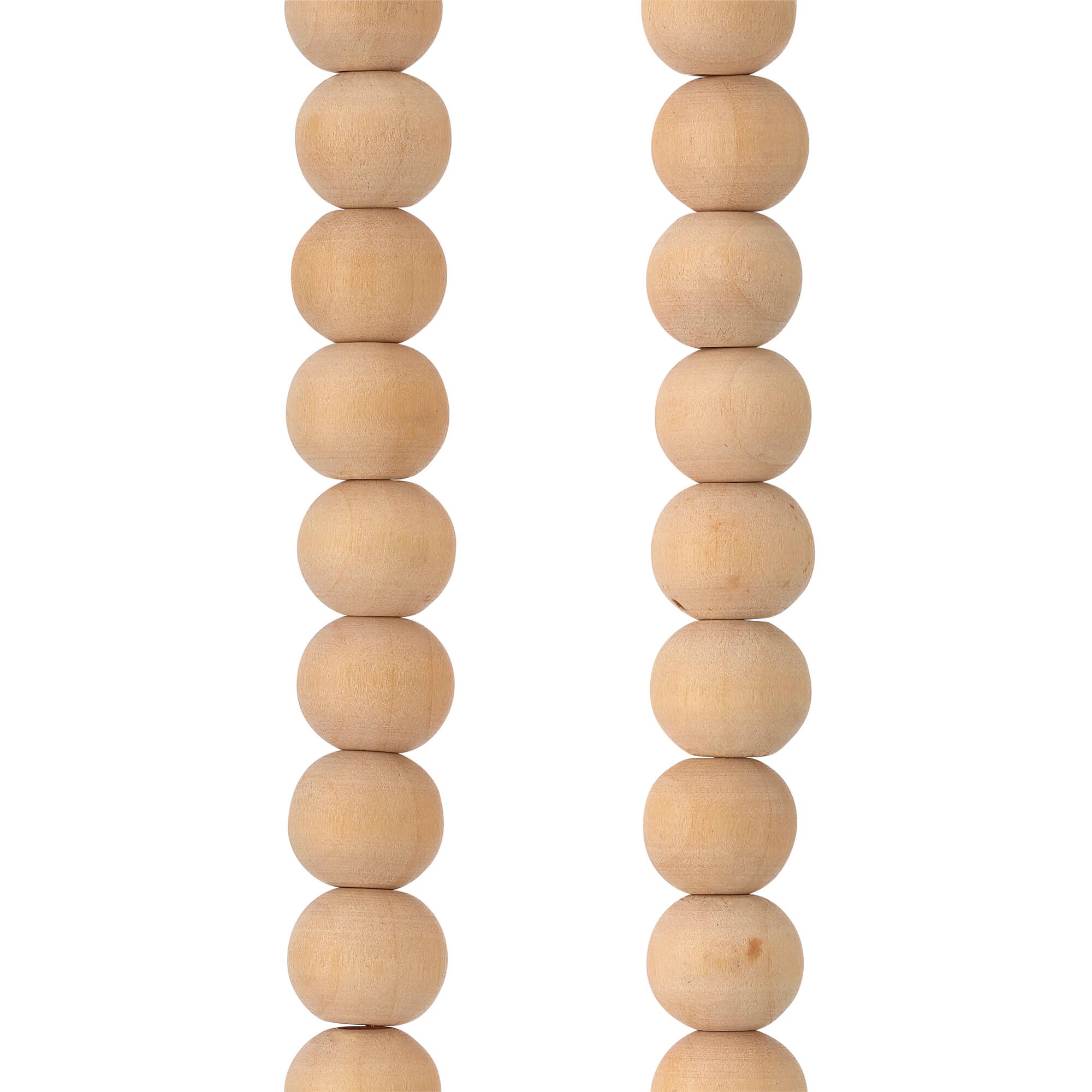 Light Natural Wooden Round Beads, 10mm by Bead Landing™